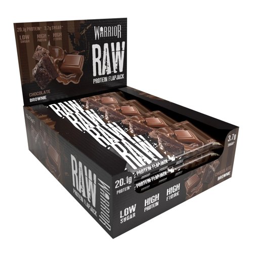 Warrior RAW Protein Bar 12 x 75g Bars 20g of Protein Per bar Chocolate Brownie