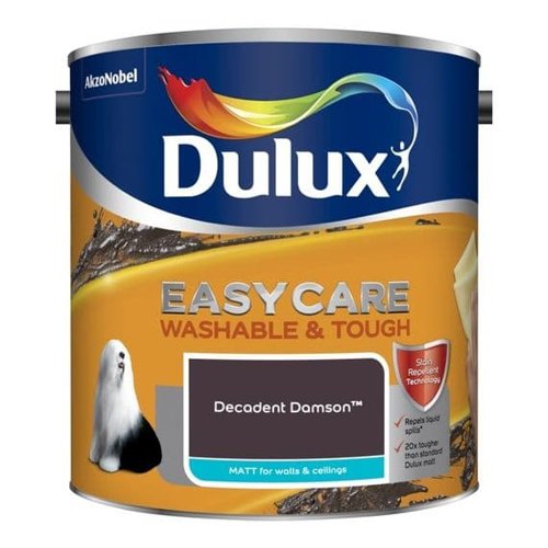 Dulux Easycare Washable & Tough Matt Emulsion Paint - Decadent Damson - 2.5L