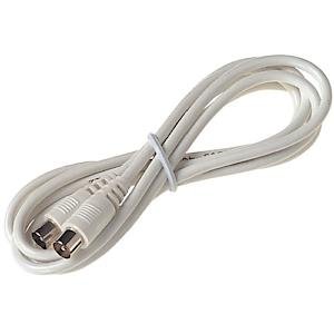 Dencon 2m TV Fly Lead Coax Plug to Coax Plug White