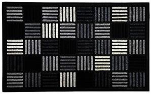 Scrape 'N' Sorb -Parquet Grey Large Doormat - 45x75cm