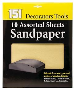 151 Decorators Tools  Assorted Sandpaper Sheets 10 Sheets Per Sleeve