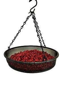 Oakdale Hanging Feeder Tray Micro Mesh Food Tray Black 18.5cm