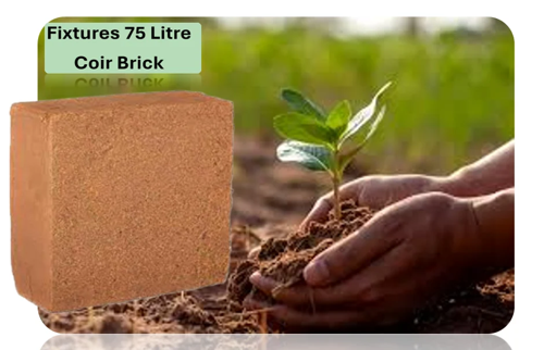 5kg Coir Potting Mix Brick : Expands to 75 Litre of 100% Natural Compost