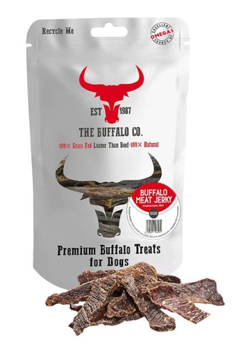 The Buffalo Co. Buffalo Meat Jerky for Dogs 100% Natural Grass-Fed Dog Treats 1 x 100g