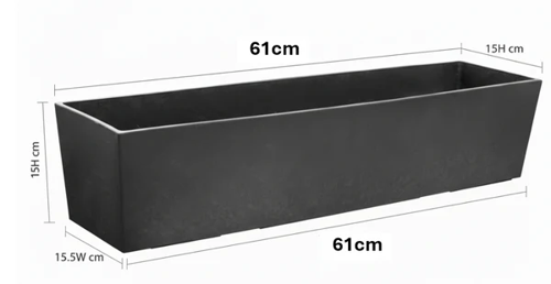 Primeur Sonata Planter 15Cm Slate P00018395