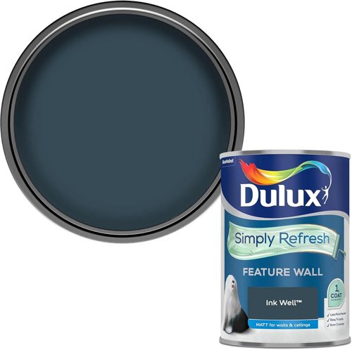 Dulux Simply Refresh Feature Wall Matt Emulsion Paint Ink Well 1.25 L
