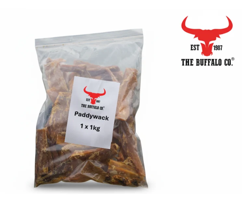 The Buffalo Co Paddywack 100% Natural Grass-Fed Dog Treats BULK Bag 1 x 1kg
