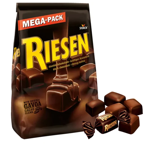 Riesen Dark Chocolate Wrapped Toffee Sweet 900g MEGA Pack 1 x 900g