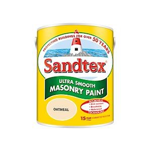 Sandtex Microseal Smooth Masonry Paint Oatmeal 5 Litre