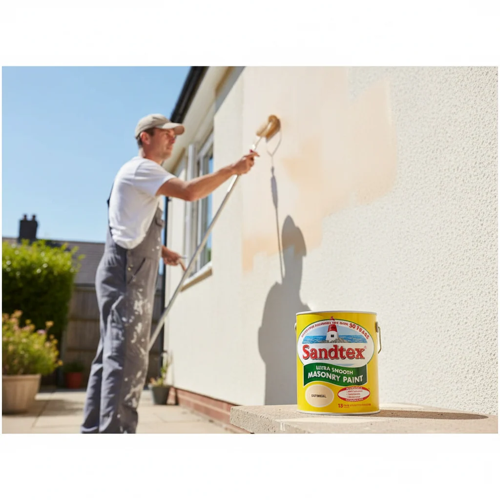 Sandtex Microseal Smooth Masonry Paint Oatmeal 5 Litre