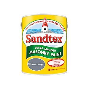 Sandtex Microseal Smooth Masonry Paint Vermont Grey 5 Litre