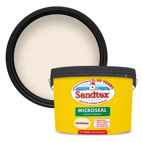 Sandtex Masonry Ultra Smooth Exterior Paint Magnolia 1 x 10 litre
