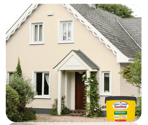 Sandtex Masonry Ultra Smooth Exterior Paint Magnolia 1 x 10 litre