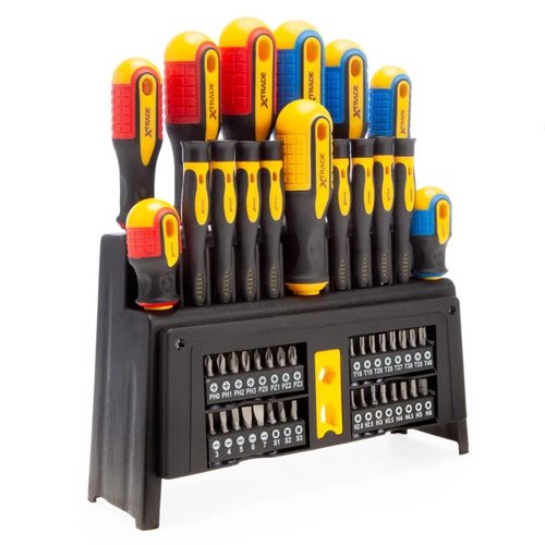 X-Trade 50 Piece Screw Driver Set Workshop Display Unit 1 x 50 Piece
