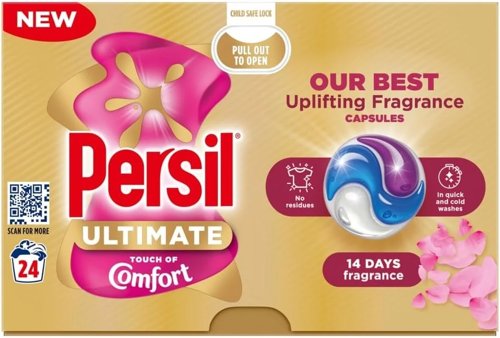 Persil Ultimate Touch of Comfort Laundry Washing Capsules 1 x 24 Washes