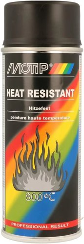 Motip M04031 Heat Resistant Lacquer-Black Black 1 x 400 ml