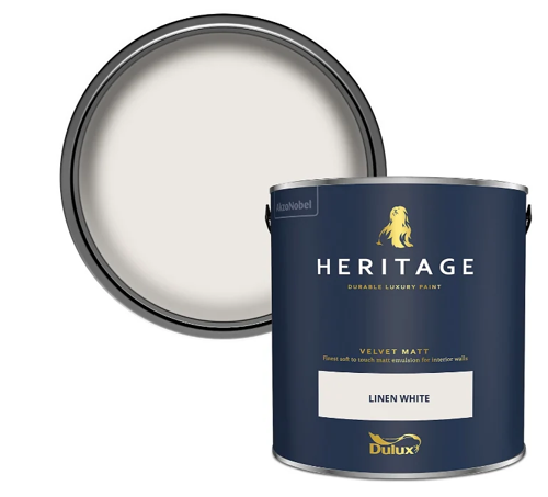 Dulux Heritage Paint Linen White Velvet Matt Wall Paint 1 x 2.5L