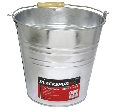 Fixtures Blackspur 10L Galvanised Steel Bucket