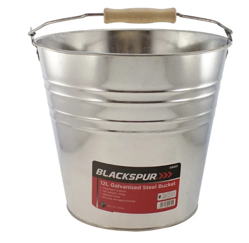 Fixtures Blackspur 12L Galvanised Steel Bucket