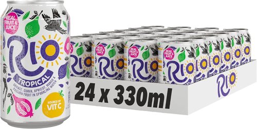 Rio Tropical Sparkling Fruit Drink 1 x 24 x 330ml