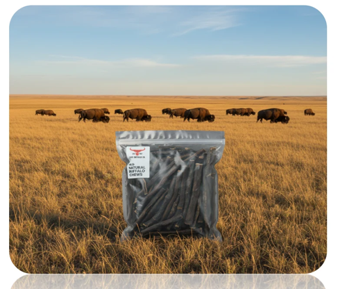 The Buffalo Co. Buffalo Bulk Dog Treats Tails 1kg