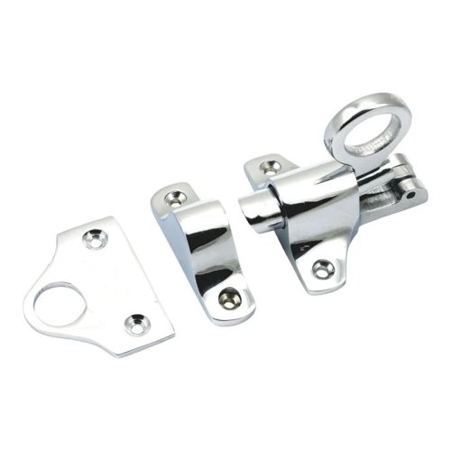 Fanlight Polished Chrome Spring Catch Window Loft Attic Pull Hook Clean Finish