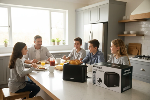 Daewoo Essentials 2 Slice Toaster  Black 700W