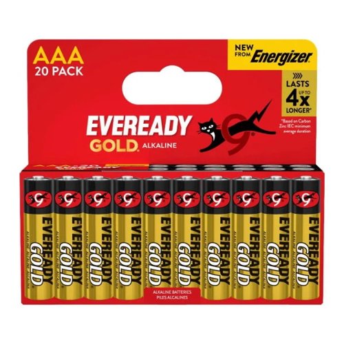 Eveready AAA Alkaline Gold 4 x Extra Life 20 Pack
