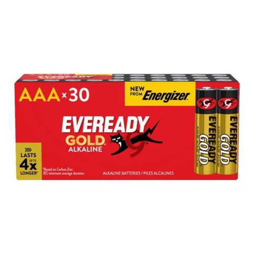 Eveready AAA Alkaline Gold 4 x Extra Life 30 Pack