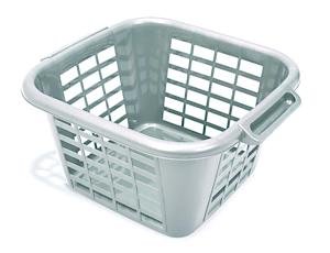 Addis 505977 24 Litre Square Laundry Basket, Metallic