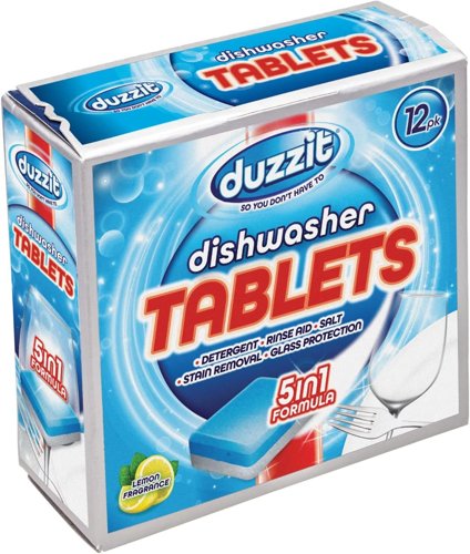 Duzzit Dishwasher Tablets 5 In 1 Action Lemon Fresh Removes Stains And Grease