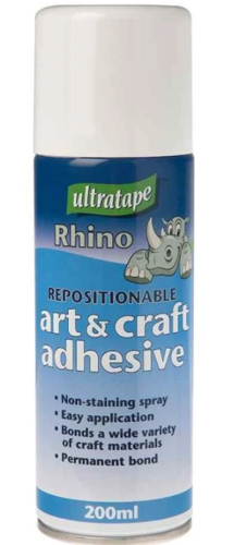 Ultratape Arts and Craft Adhesive Spray Repositionable 200ml Spray