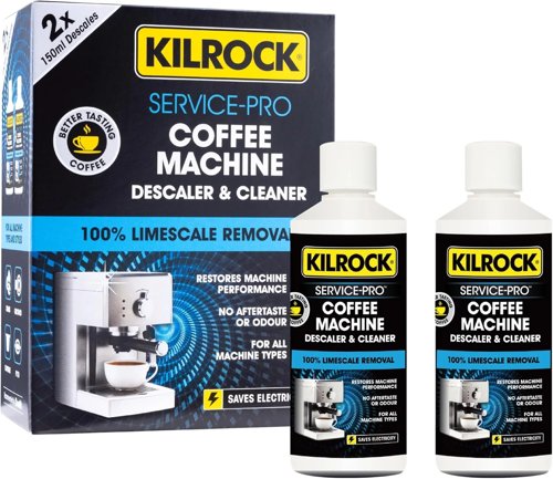 Kilrock All Coffee machine Descaler and Cleaner : 2 x 150ml Bottles