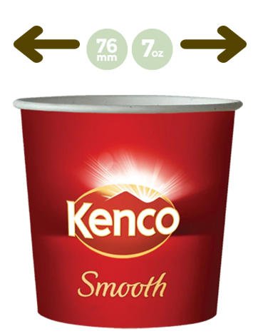 Kenco In-Cup Smooth Roast White 25's 76mm Paper Cups