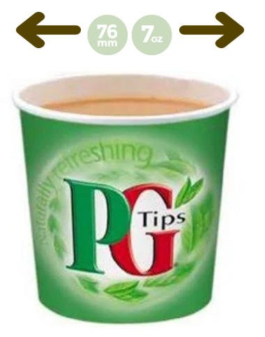 Kenco In-Cup PG Tips White 25's 76mm Paper Cups