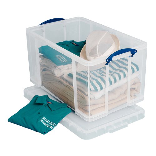 Really Useful Clear Plastic Storage Box 84 Litre