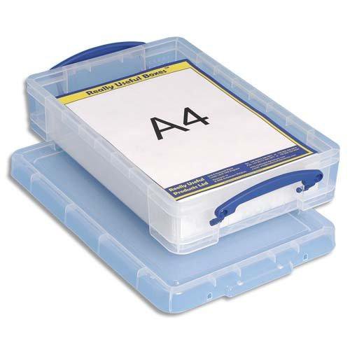 Really Useful Clear Plastic Storage Box 4 Litre