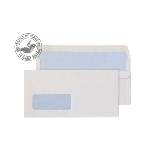 Purely Everyday DL White Windowed Press Seal Envelopes 1000's