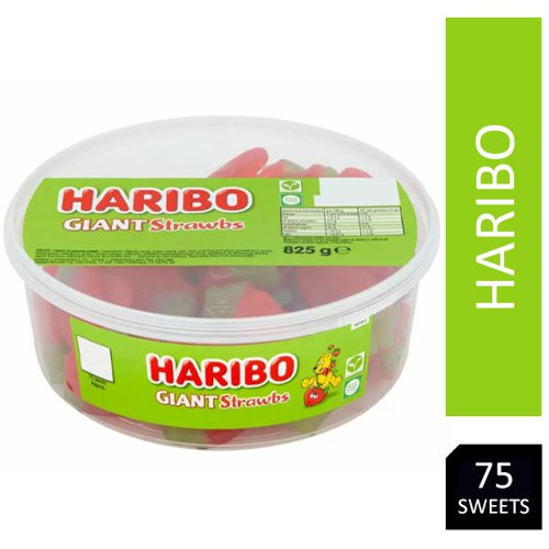 Haribo Giant Strawberries Drum 75's - PACK (6)