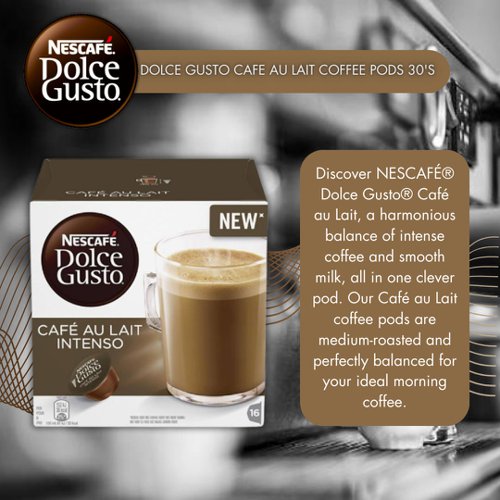 Dolce Gusto Cafe Au Lait Coffee Pods 30's - PACK (3)