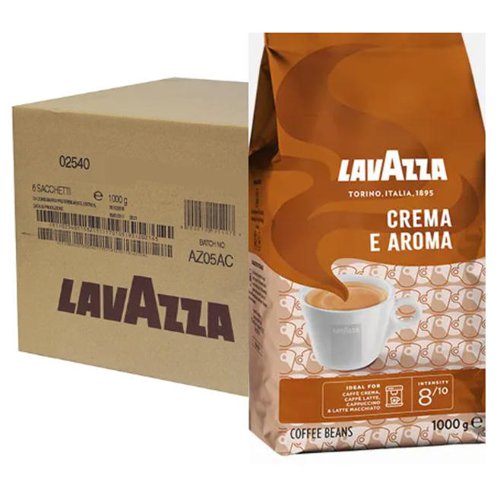 Lavazza Crema Aroma (Brown) Coffee Beans 1kg - PACK (6)