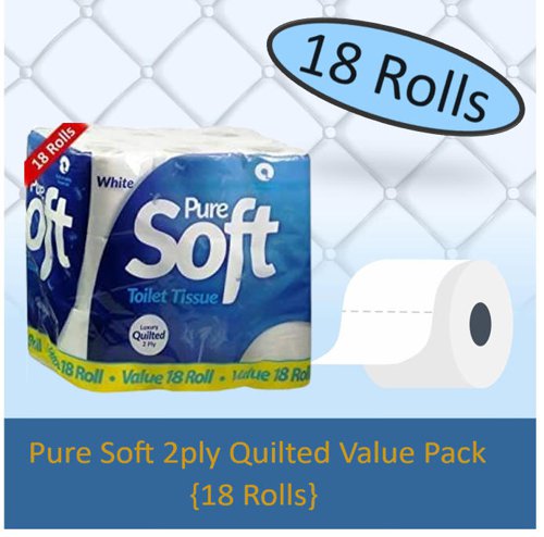 Pure Soft White Toilet Rolls 18 Pack