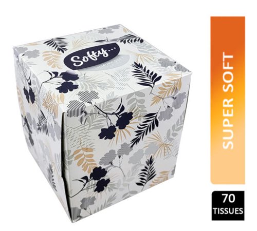 Softy 2ply White Cosmetic Cube Tissues 70's