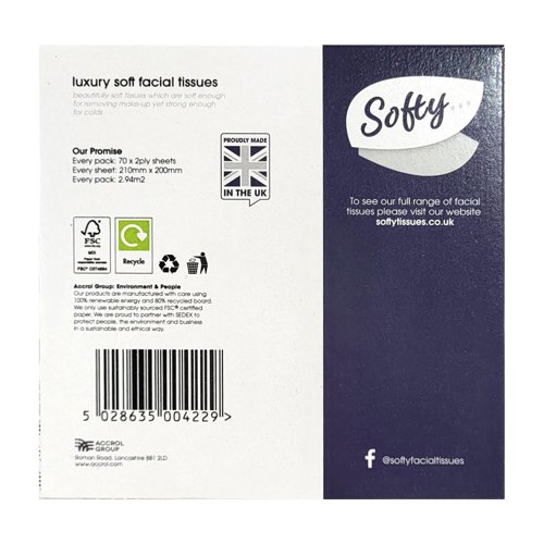 Janit-X Softy 2ply White Cosmetic Cube Tissues 70's - PACK (24)