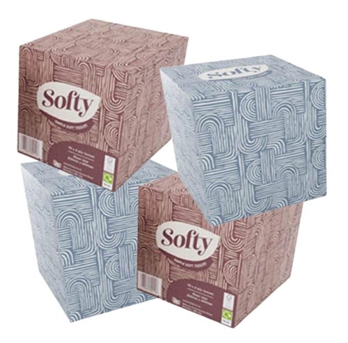 Janit-X Softy 2ply White Cosmetic Cube Tissues 70's - PACK (24)