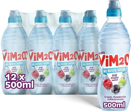Vim2o NAS Still Fruity Spring Water 12x500ml