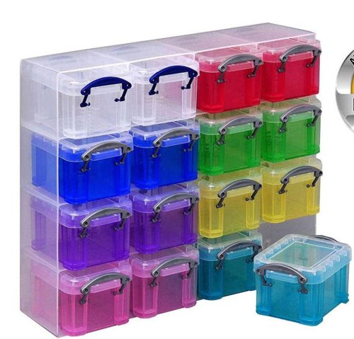 Really Useful 16 x 0.14 Litre Box Organiser (Multi Colour)