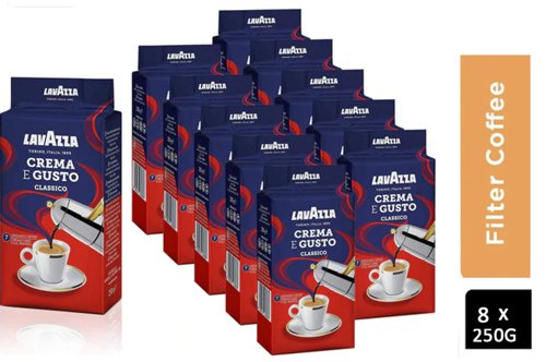 Lavazza Crema Gusto Ground Filter Coffee 250g - PACK (8)