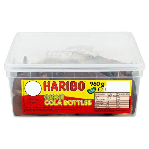 Haribo Giant Cola Bottles Tub 40's