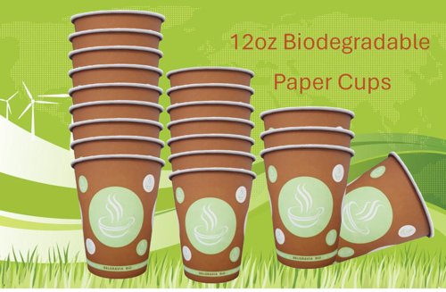 Belgravia 12oz Biodegradable Paper Cups 50's - PACK (20)